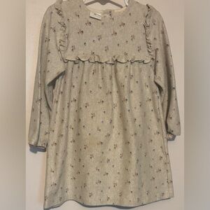 ZARA - herringbone floral flannel dress toddler girl